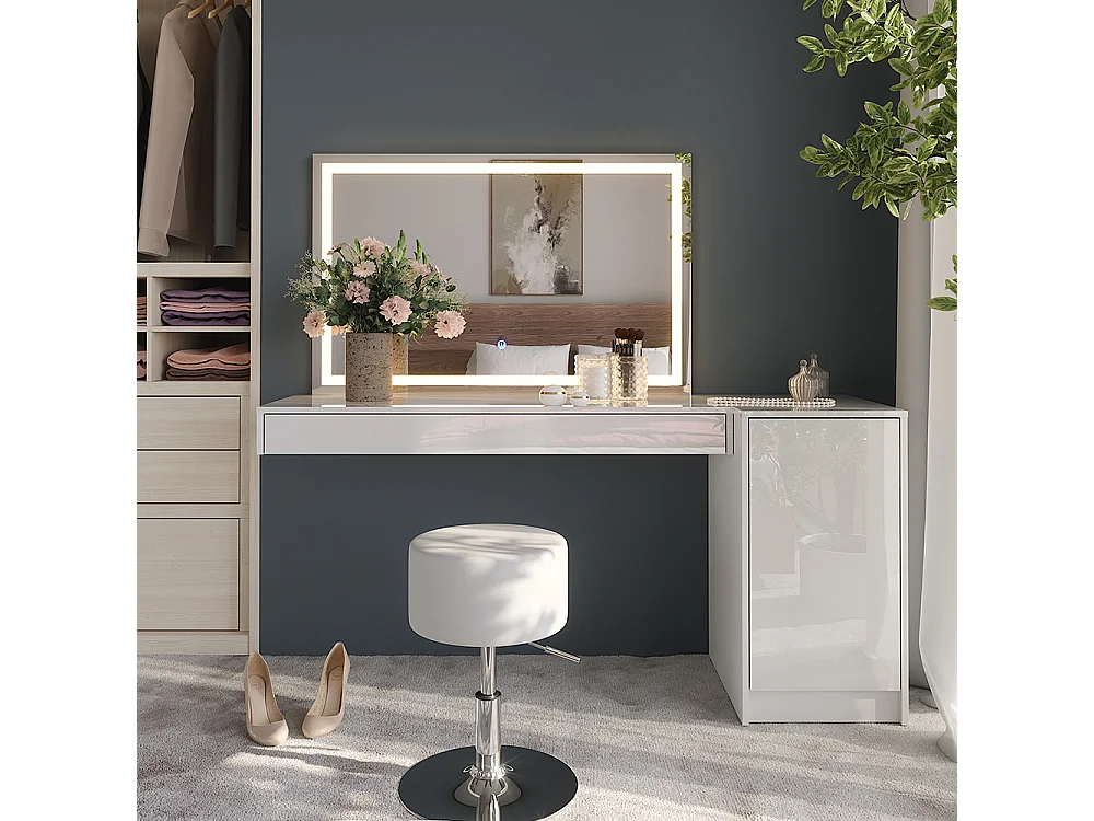 Schminktisch weiß 120x40.1x12 sherry