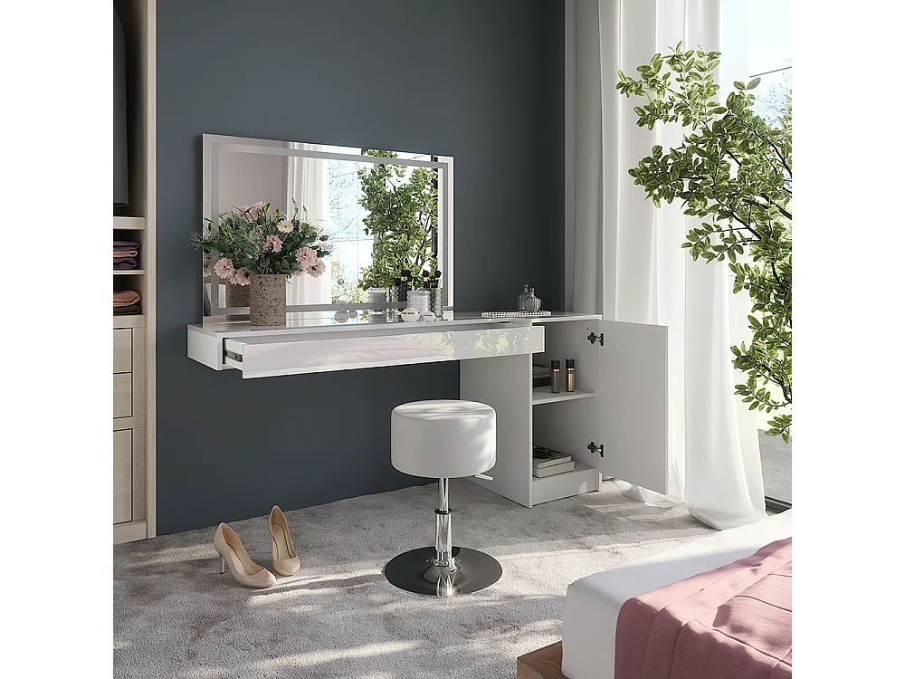 Schminktisch weiß 120x40.1x12 sherry