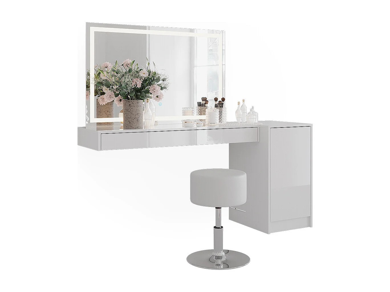 Schminktisch weiß 120x40.1x12 sherry