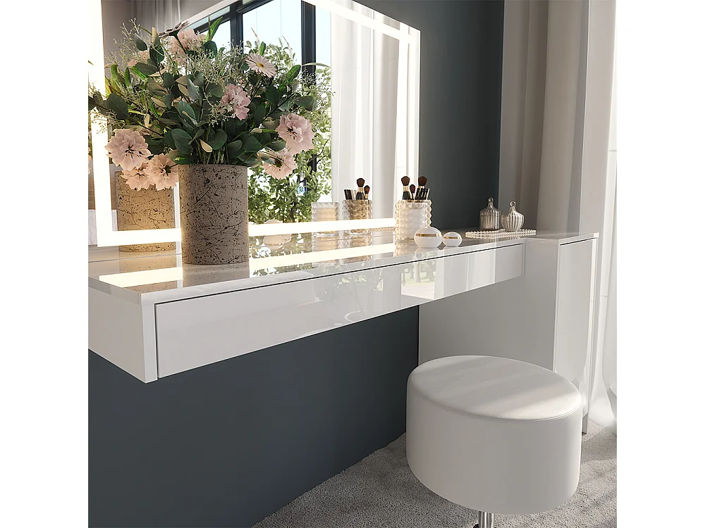 Vanity table white 120x40.1x12 sherry