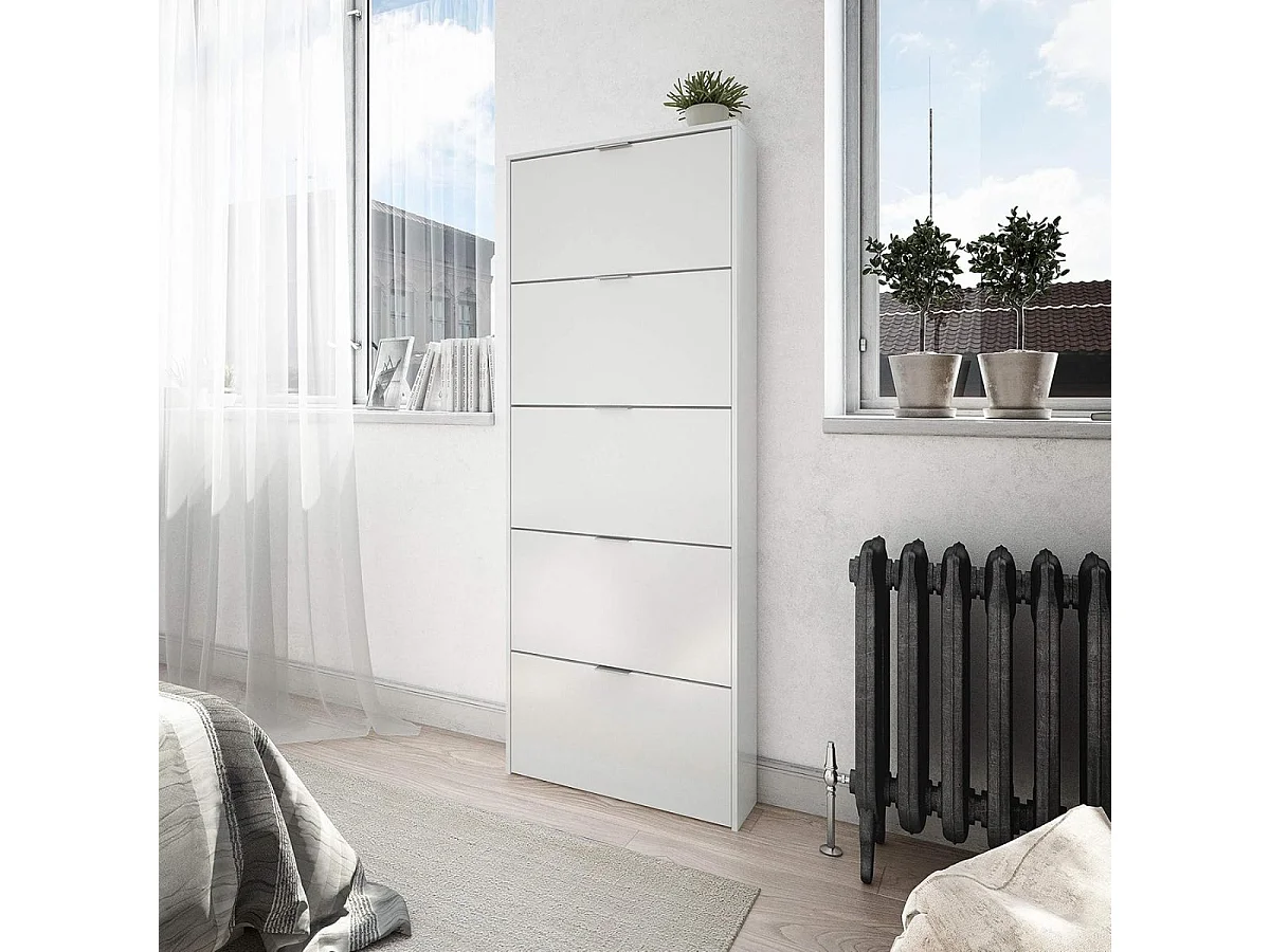 Meuble à chaussures 5 abattants Zapateros - L70 cm