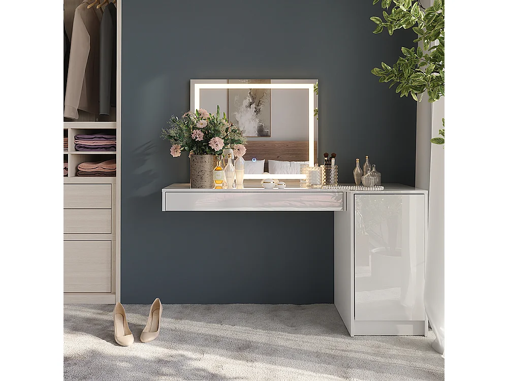 Schminktisch weiß 100x40.1x12 sherry