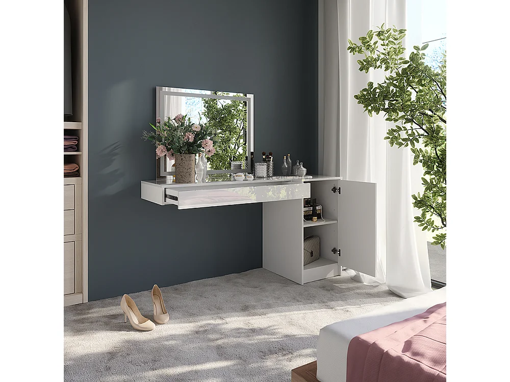 Kaptafel met licht wit 100x40.1x12 sherry