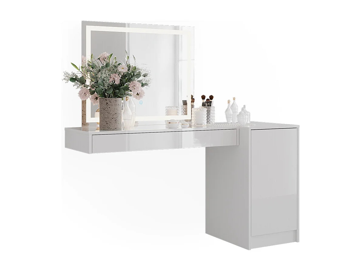 Kaptafel met licht wit 100x40.1x12 sherry