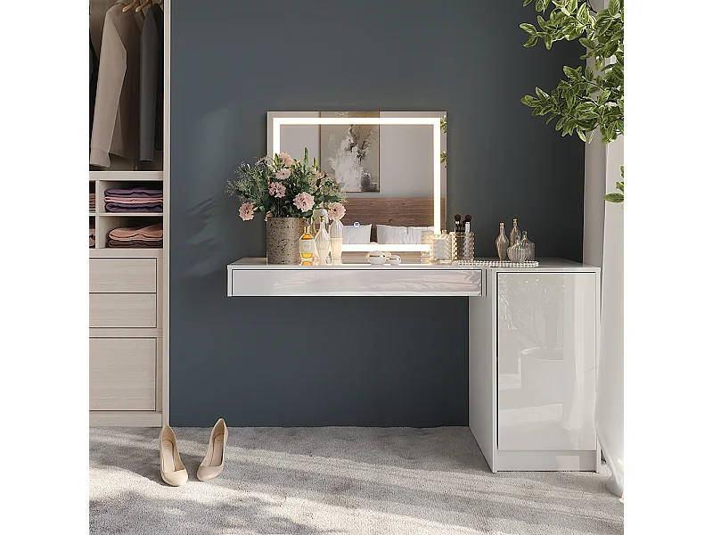 Schminktisch weiß 100x40.1x12 sherry