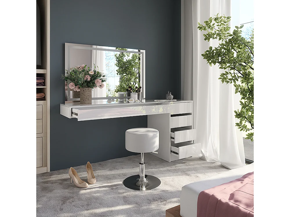 Sminkbord vit 120x40.1x12 sherry