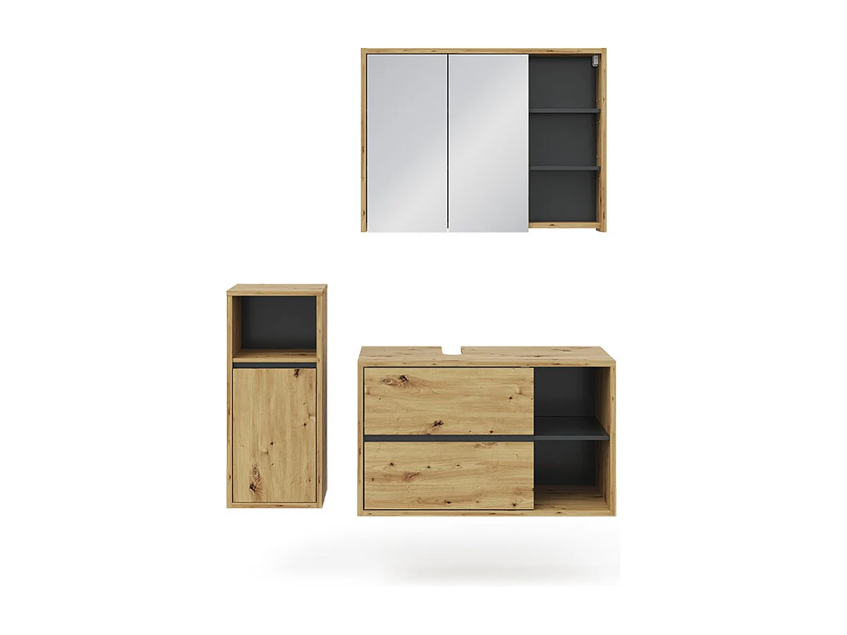 Meubles bain chêne artisan 60x45x100 viola