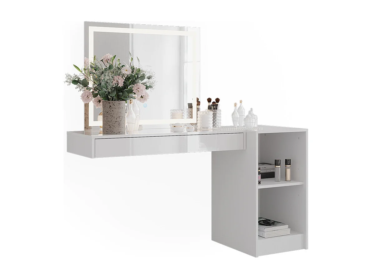 Schminktisch weiß 100x40.1x12 sherry