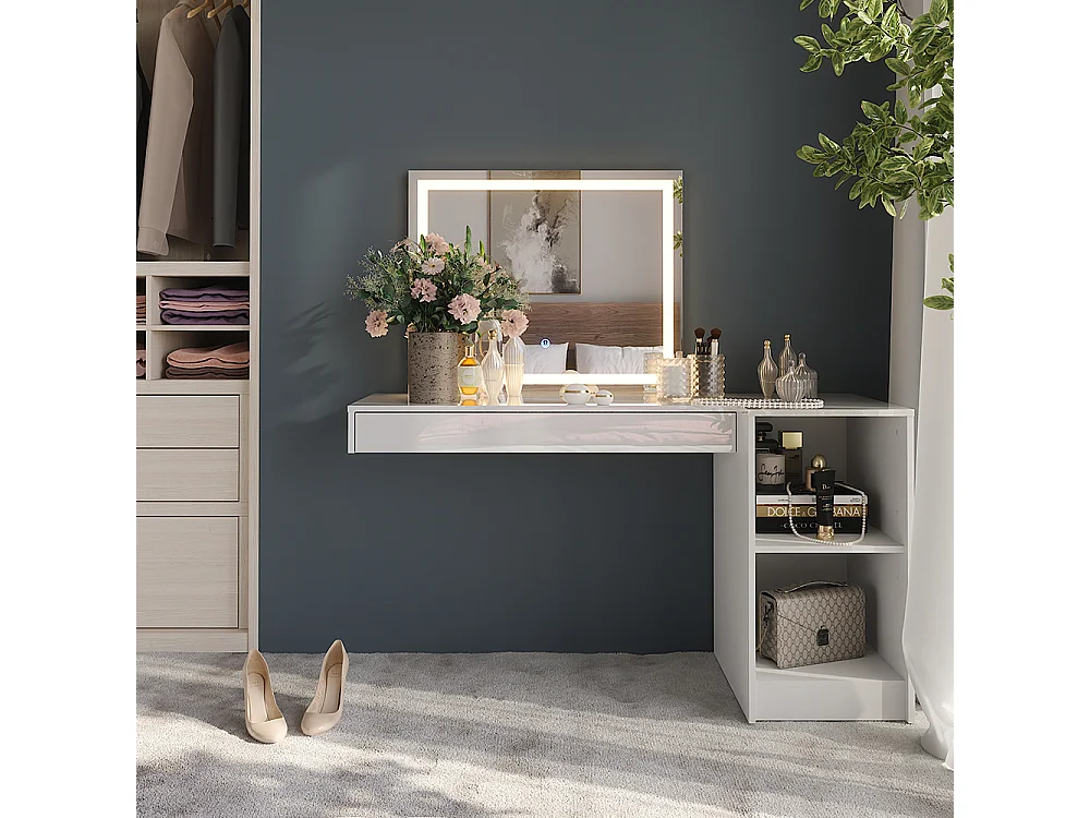 Stół toaletowy biały 100x40.1x12 sherry