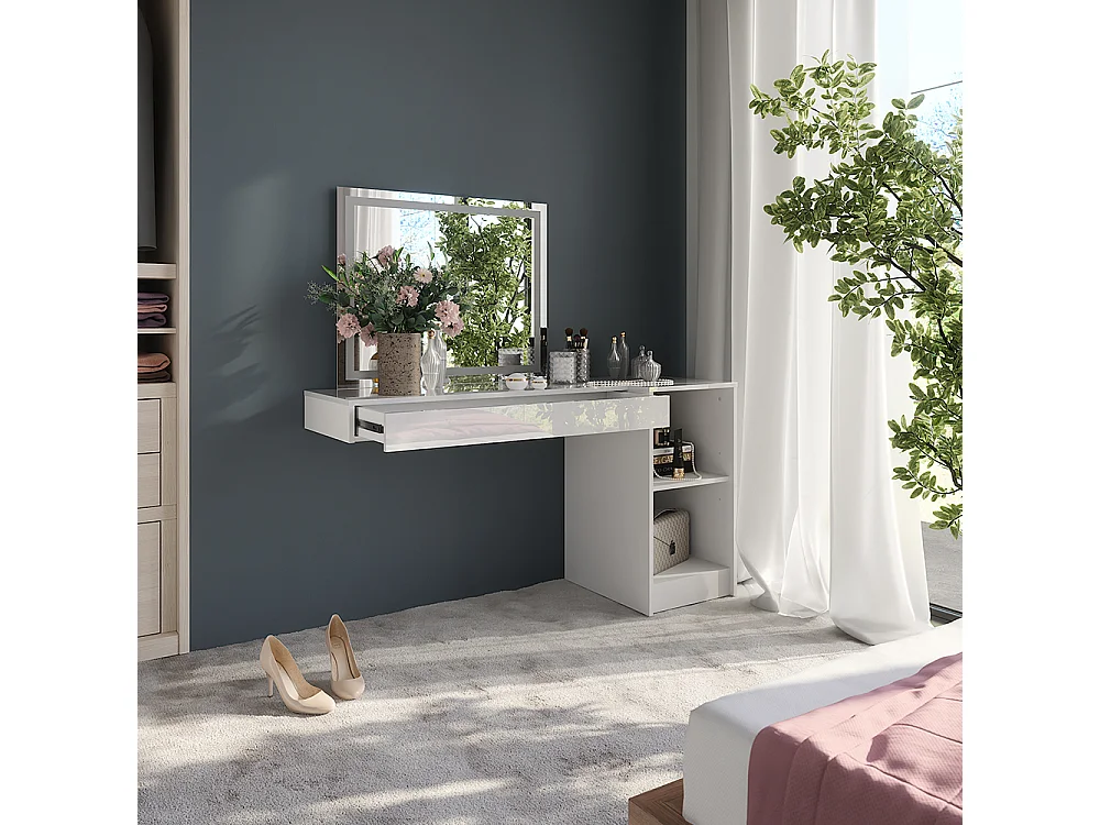 Stół toaletowy biały 100x40.1x12 sherry