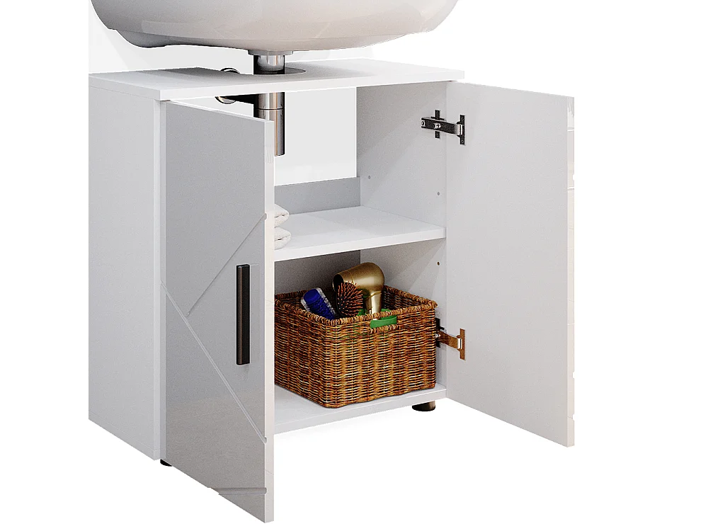 Badkamermeubelset wit hoogglans 60x30x81 irma