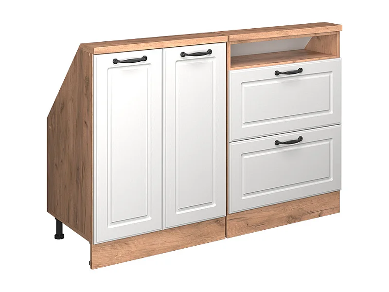 Set di mobili sottotetto casa di campagna bianca/quercia dorata 120x46x81.6 rion