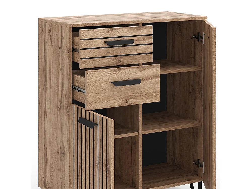 Commode avec tiroirs marron 38x80.1x100 amber