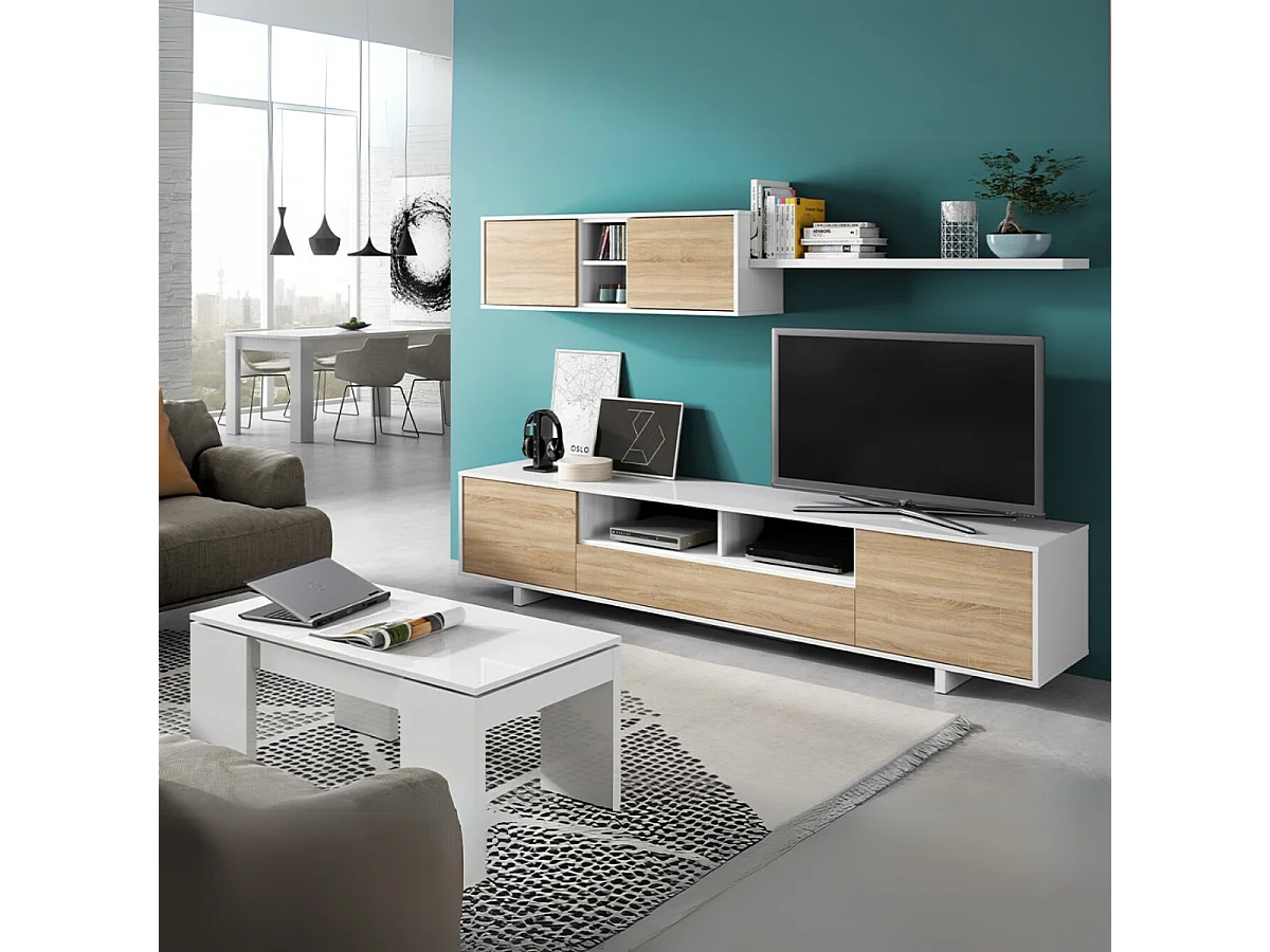 Salontafel met een opklapbaar blad - L100 cm - Kendra