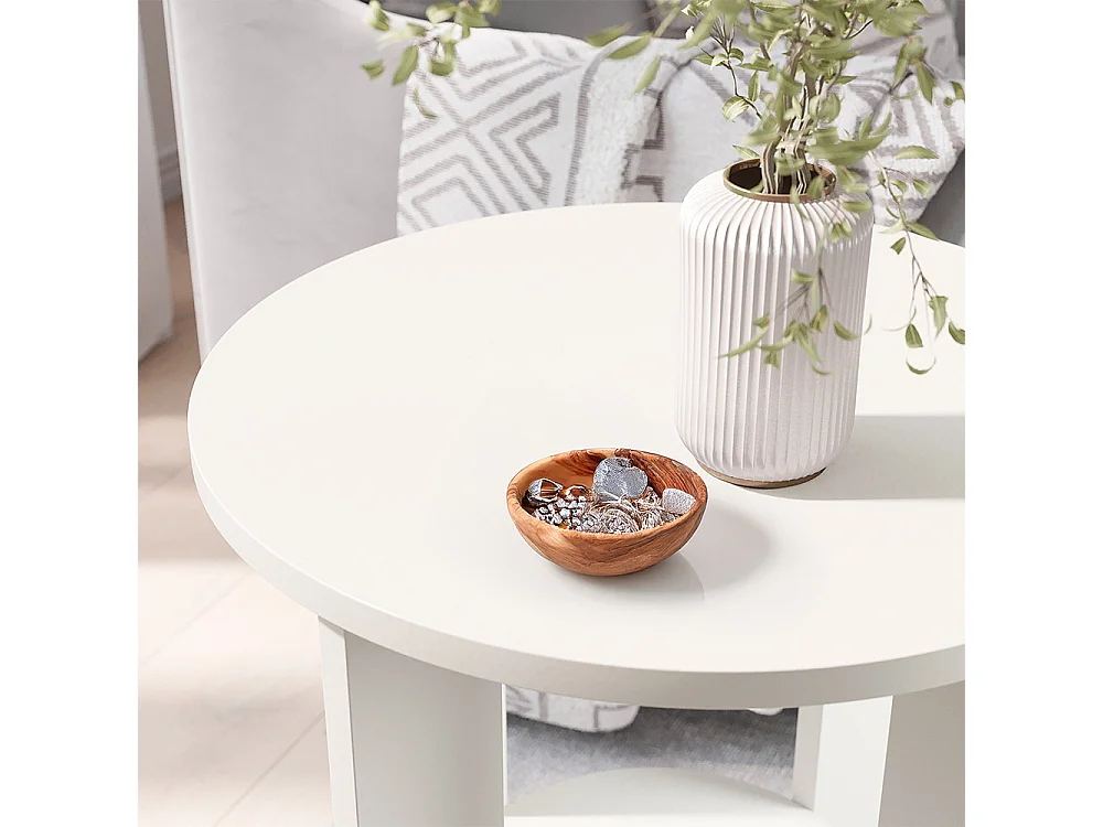 Table basse blanc 40x40x50.5 vareo