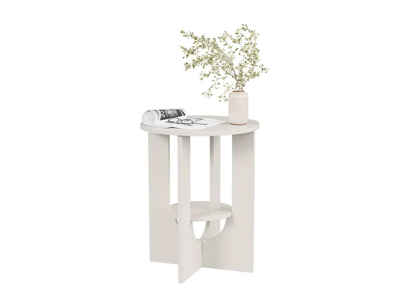 Table basse blanc 40x40x50.5 vareo