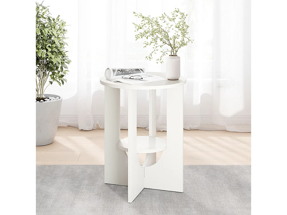 Table basse blanc 40x40x50.5 vareo