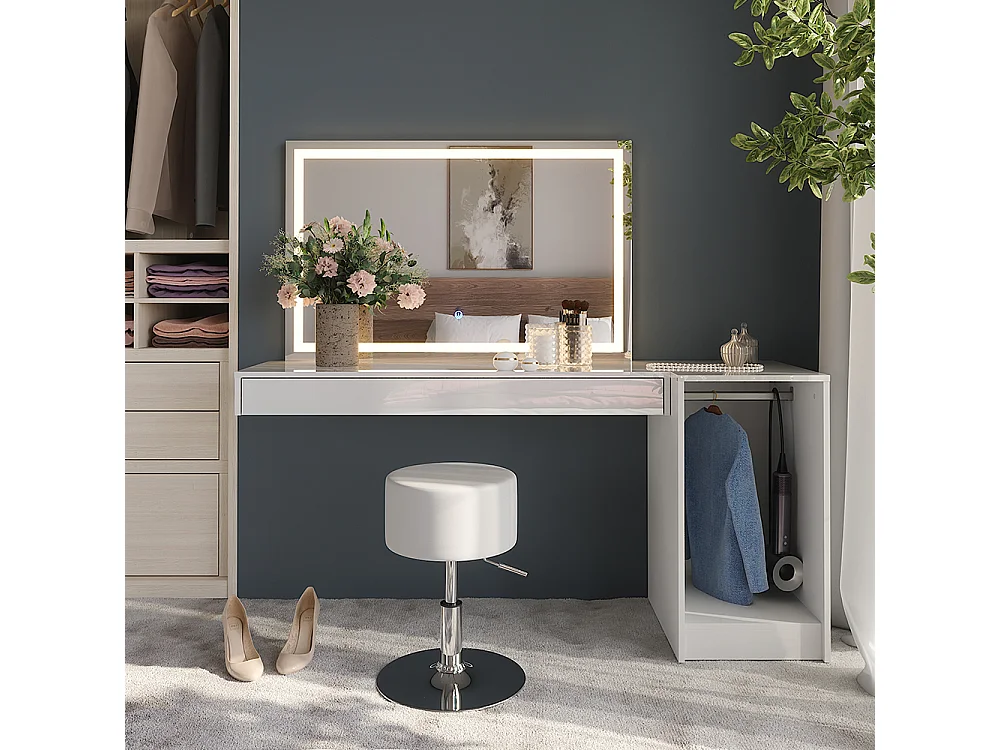 Schminktisch weiß 120x40.1x12 sherry