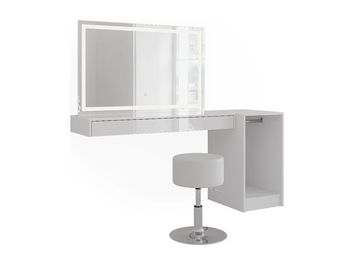 Schminktisch weiß 120x40.1x12 sherry