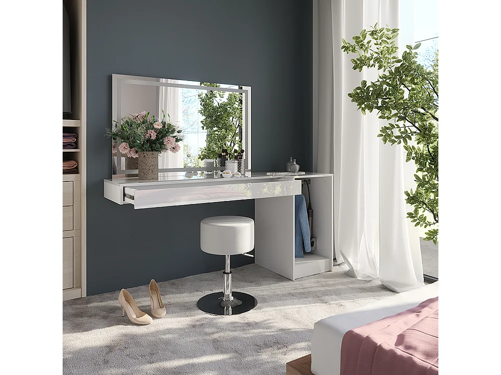 Schminktisch weiß 120x40.1x12 sherry
