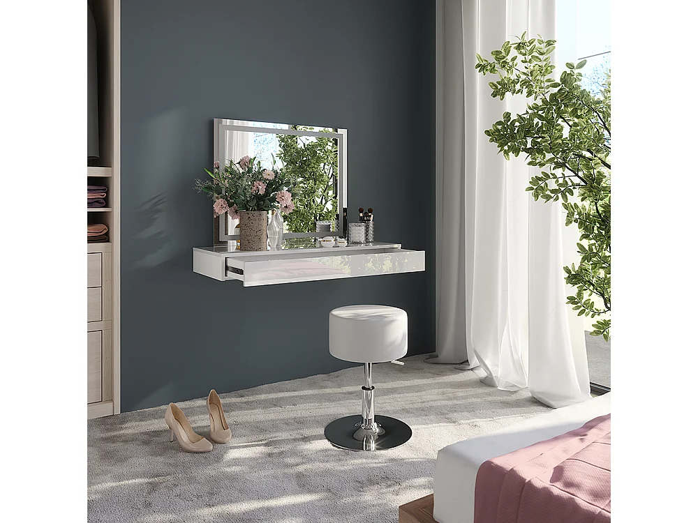 Schminktisch weiß 100x40.1x12 sherry