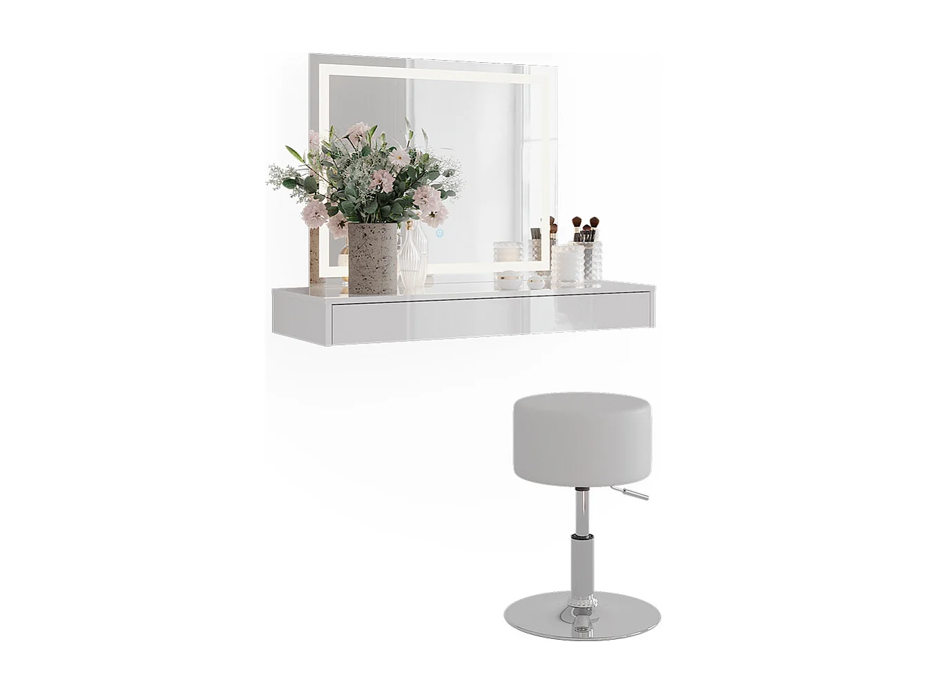 Schminktisch weiß 100x40.1x12 sherry