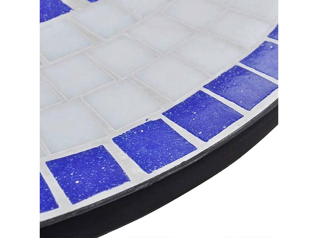 Ensemble de bistro 3 pcs Carreaux céramiques Bleu et blanc