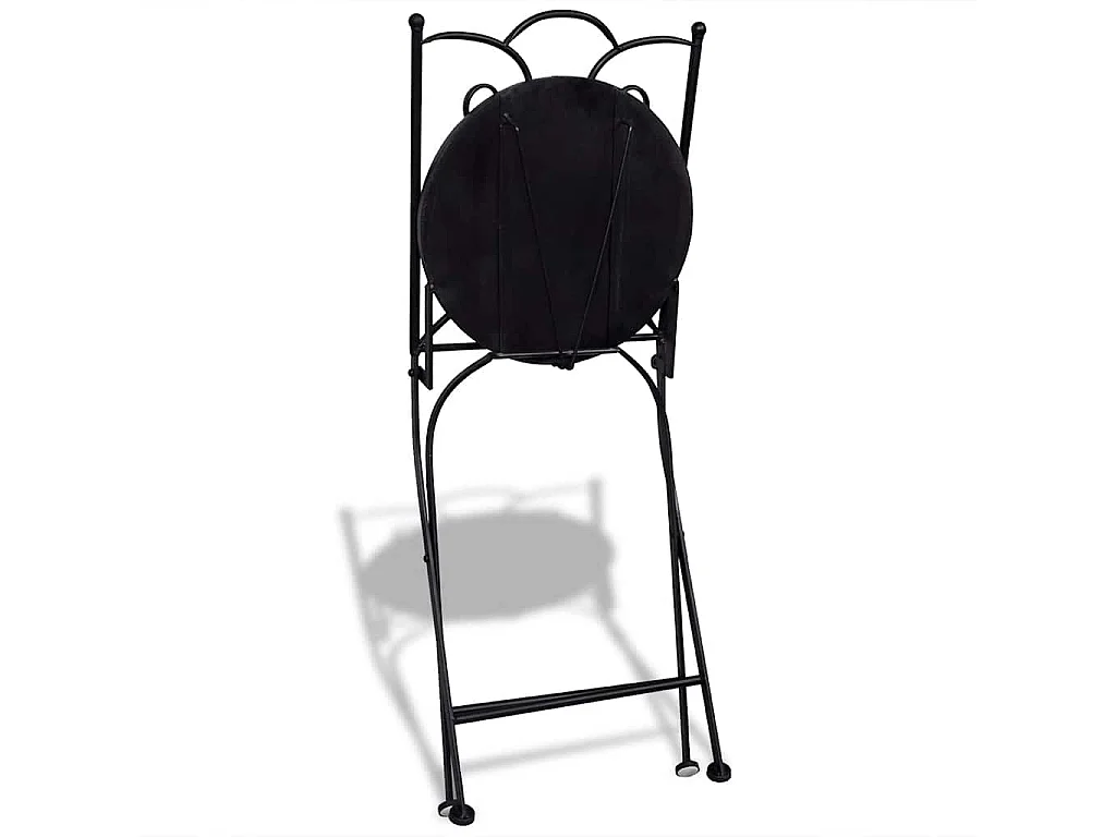 Ensemble de bistro 3 pcs Carreaux céramiques Bleu et blanc
