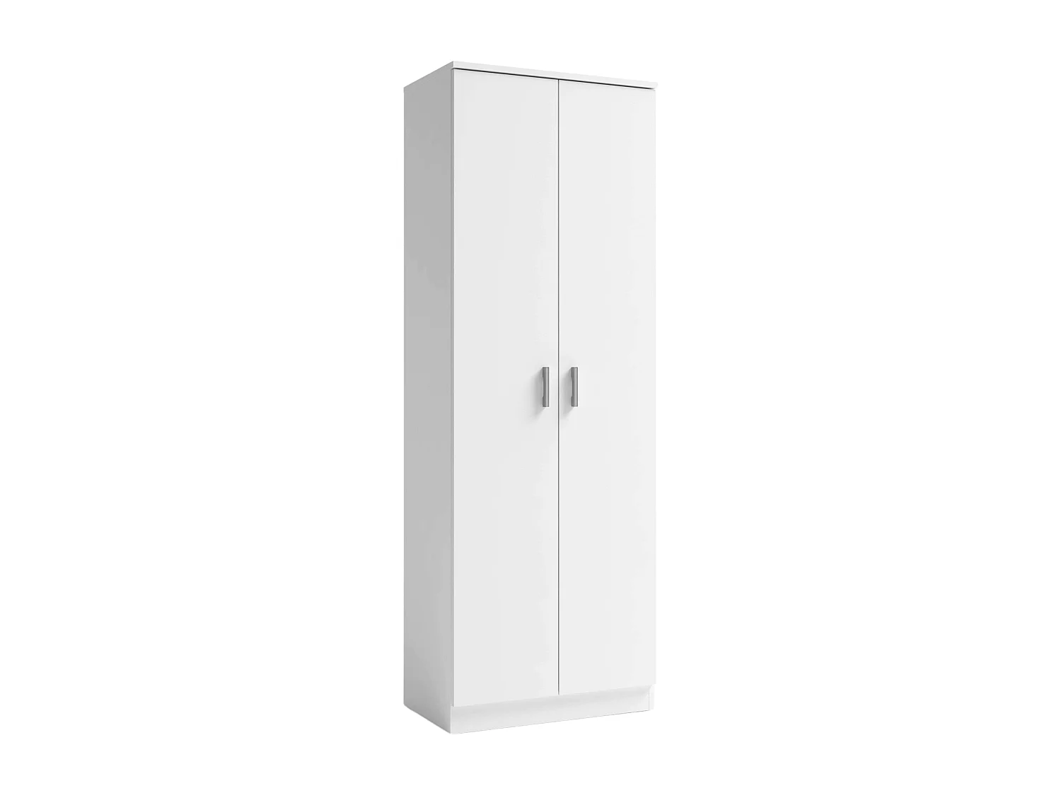 Meuble à chaussures d'entrée, meuble auxiliaire blanc, 2 portes, 6 étagères, 60 cm
