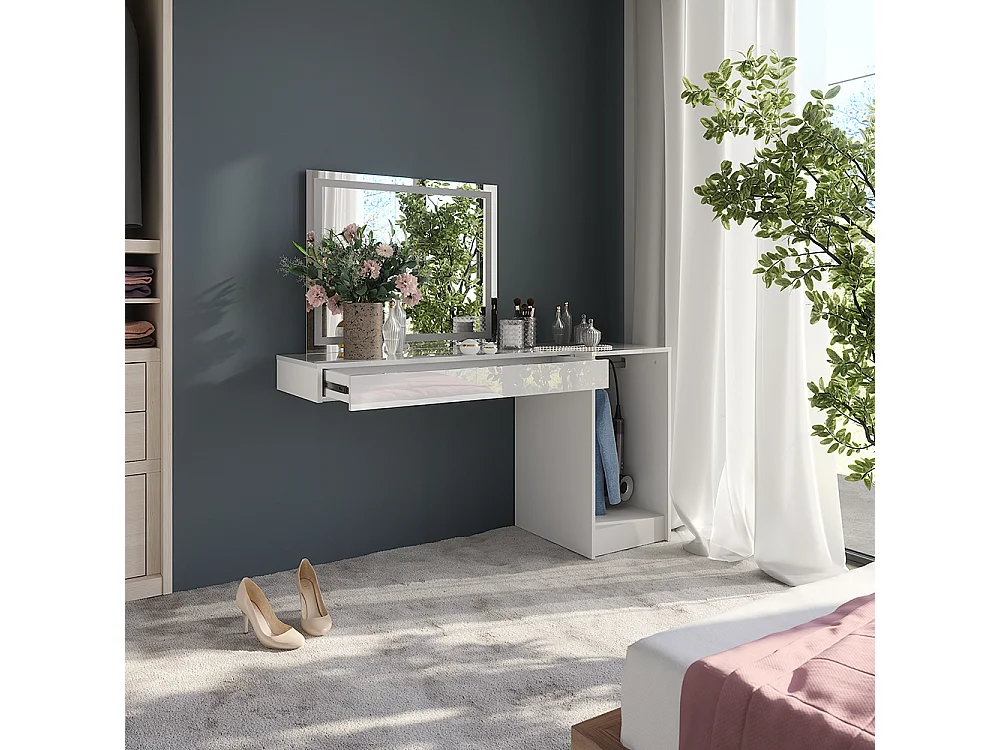 Kaptafel met licht wit 100x40.1x12 sherry