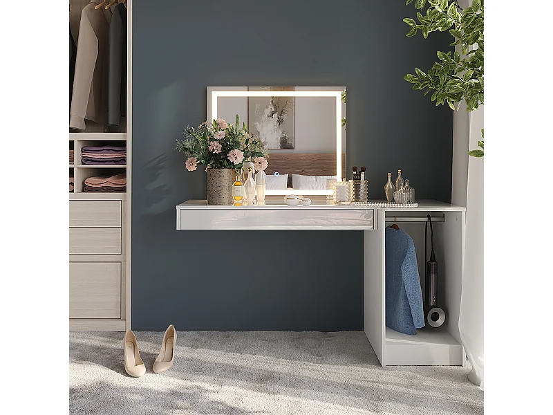 Schminktisch weiß 100x40.1x12 sherry