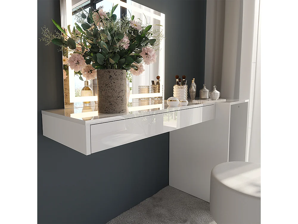 Coiffeuse blanc 100x40.1x12 sherry