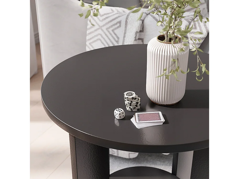 Couchtisch schwarz 40x40x50.5 vareo