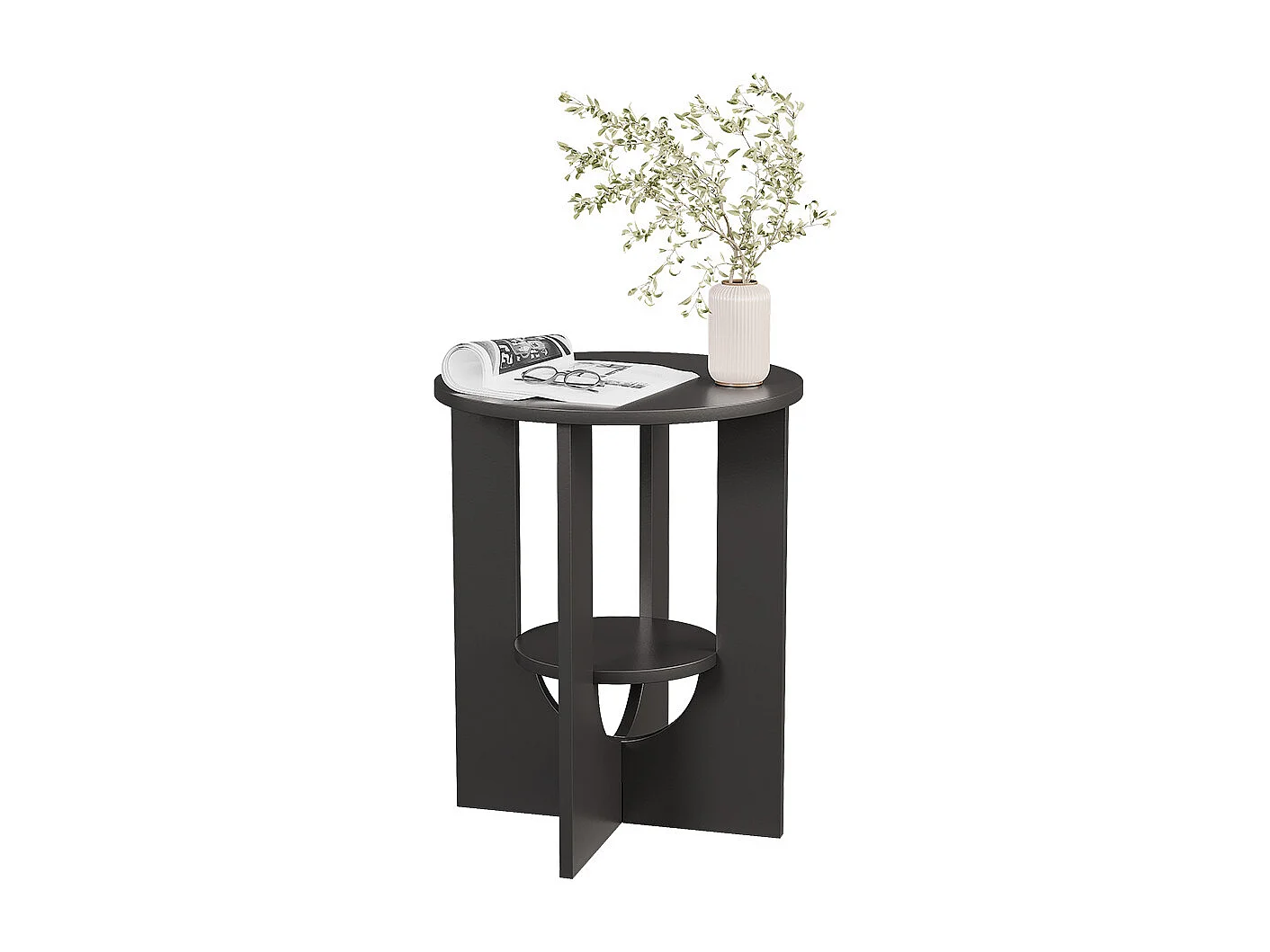 Couchtisch schwarz 40x40x50.5 vareo