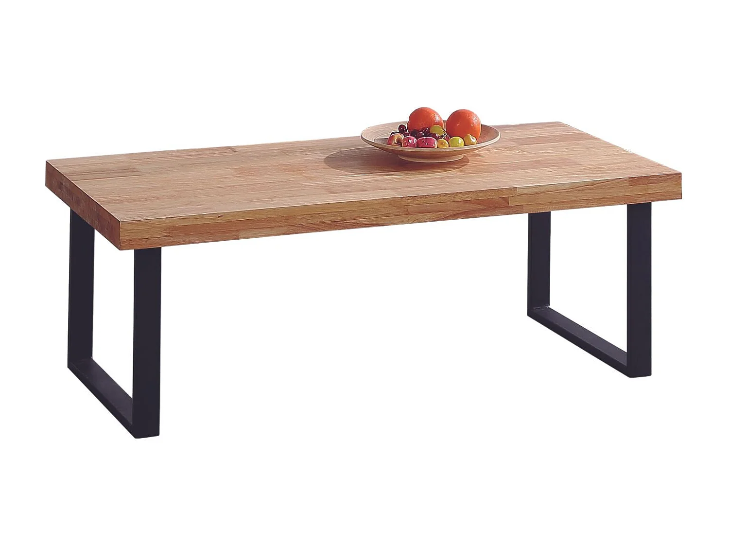 Mesa centro Fabrik roble/negro Estilo Industrial Salón moderno