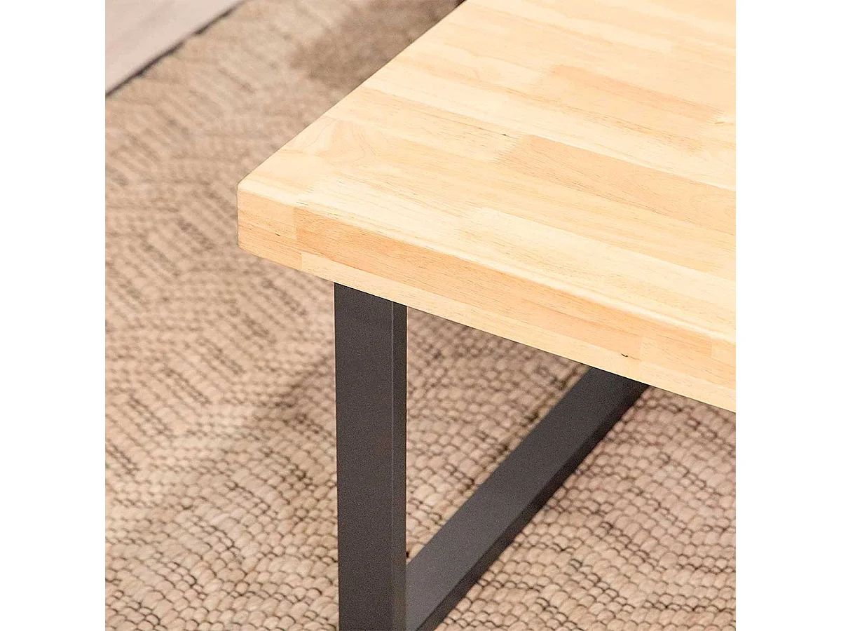 Mesa de centro Fabrik carvalho/preto Estilo industrial Sala de estar moderna