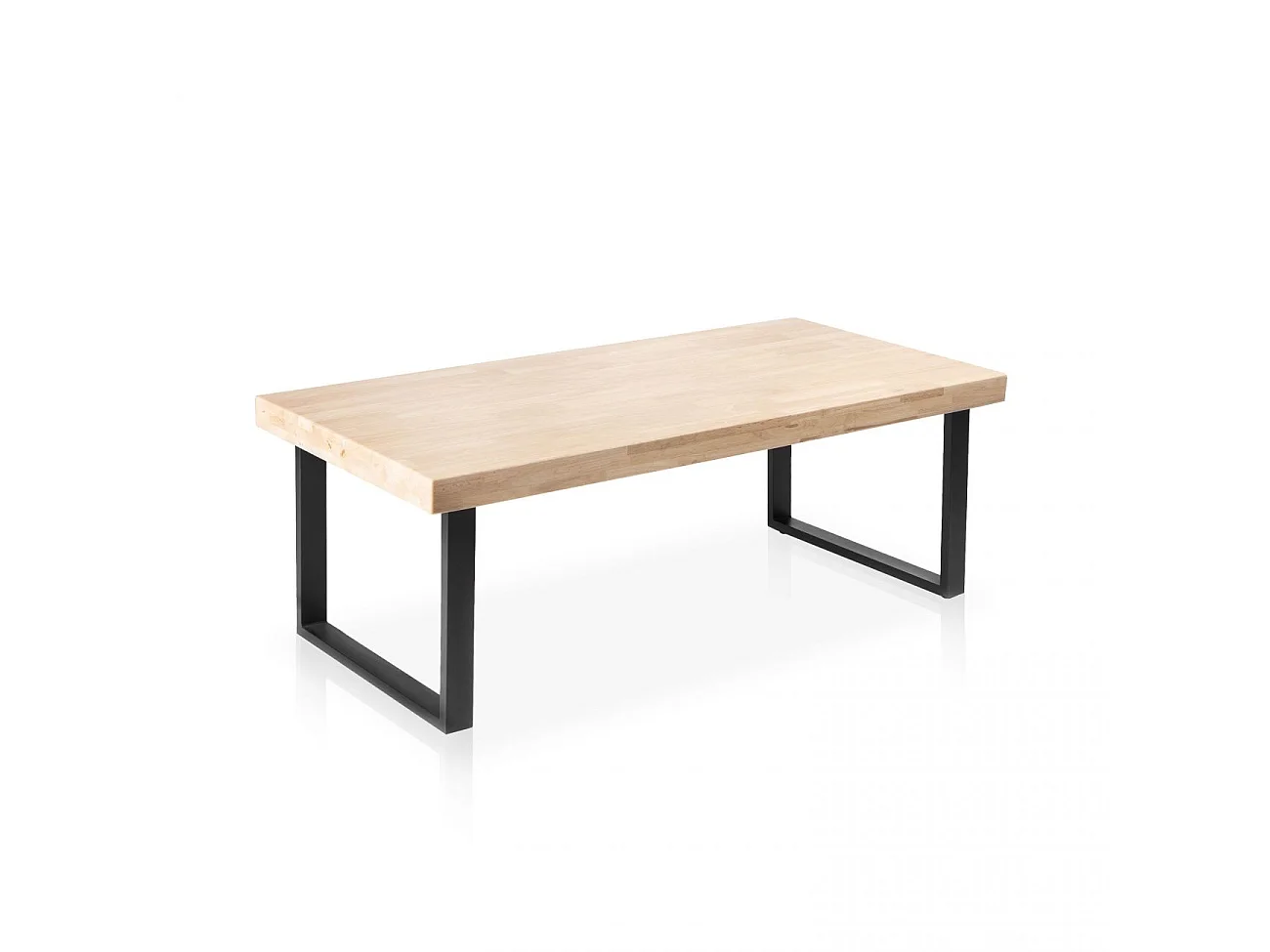 Mesa de centro Natural Roble salvaje - Negro