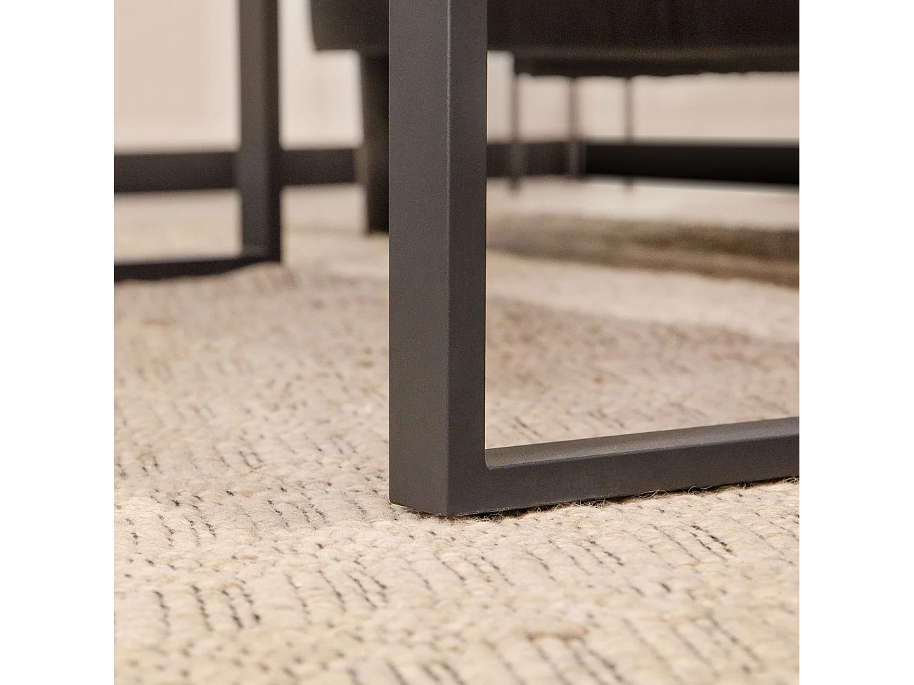 Mesa de centro Natural Roble salvaje - Negro