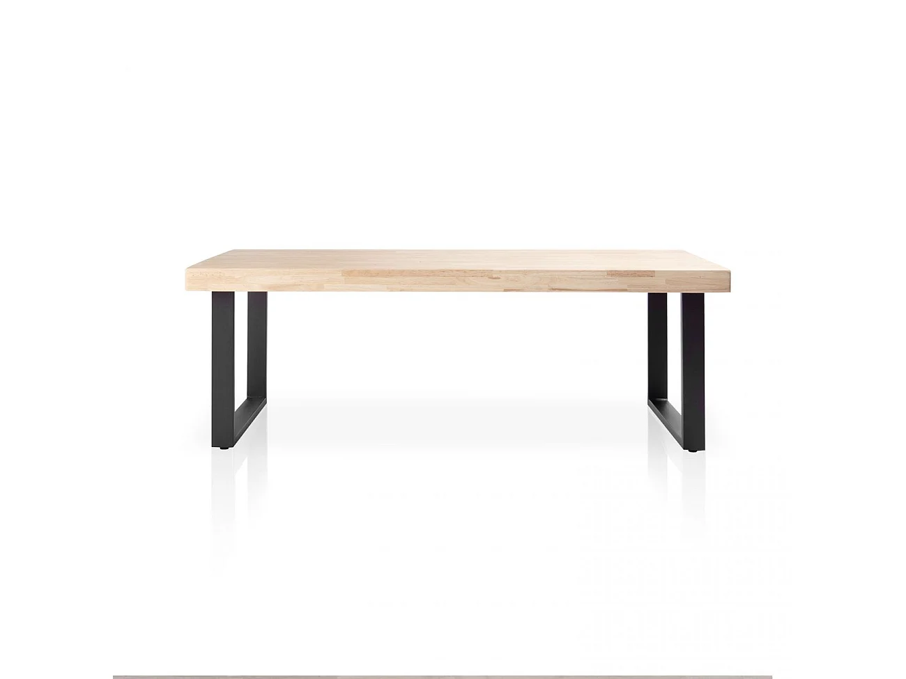 Mesa de centro Natural Roble salvaje - Negro