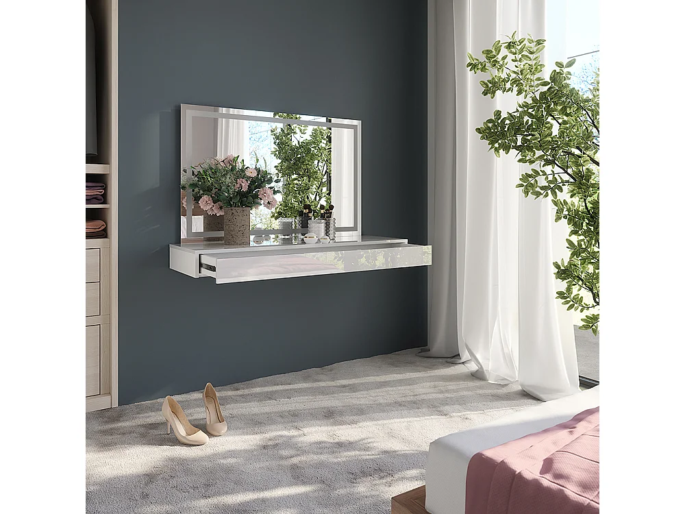 Schminktisch weiß 120x40.1x12 sherry