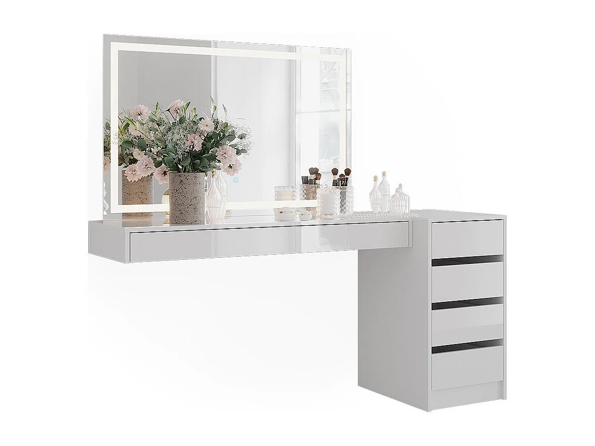 Schminktisch weiß 120x40.1x12 sherry