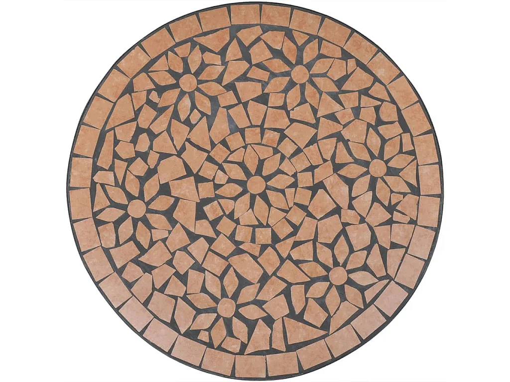 Set da Bistrot 3 pz in Piastrelle di Ceramica Terracotta