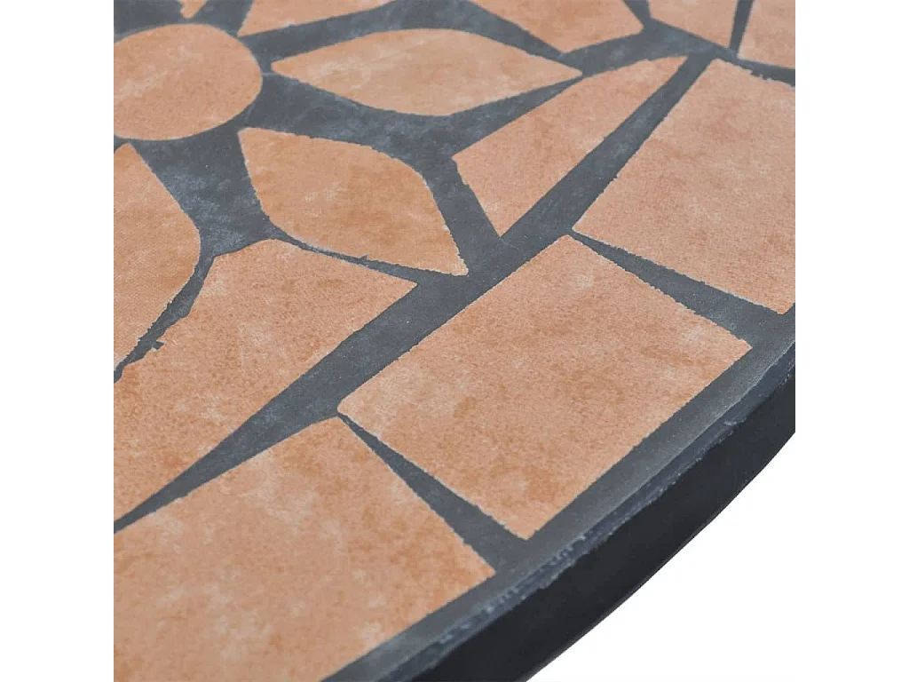 Set da Bistrot 3 pz in Piastrelle di Ceramica Terracotta
