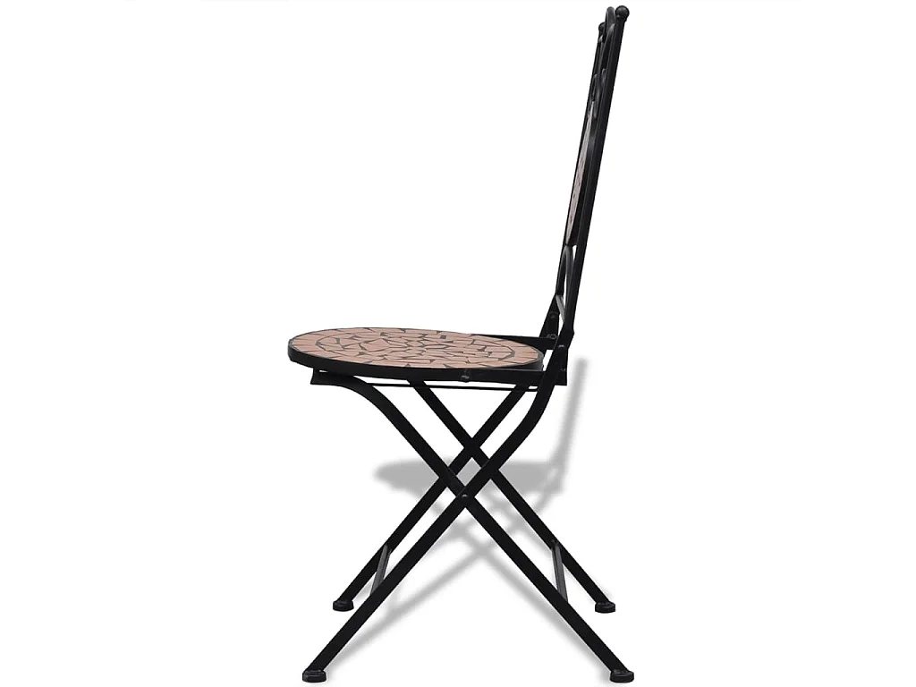 Set da Bistrot 3 pz in Piastrelle di Ceramica Terracotta