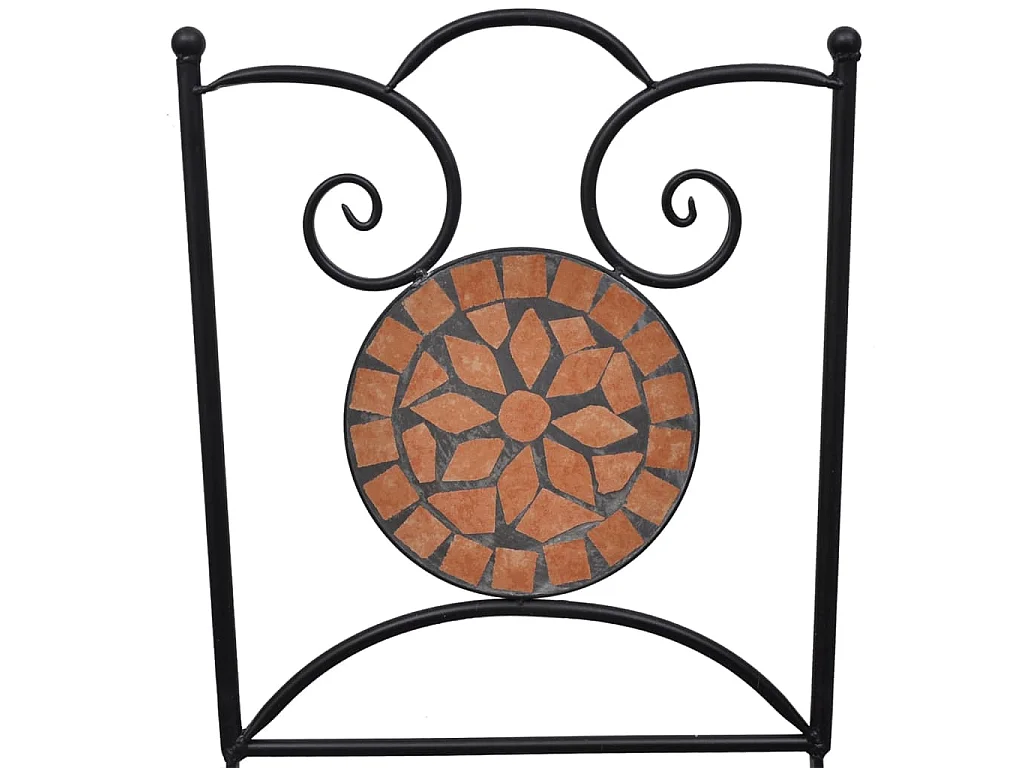 Set da Bistrot 3 pz in Piastrelle di Ceramica Terracotta