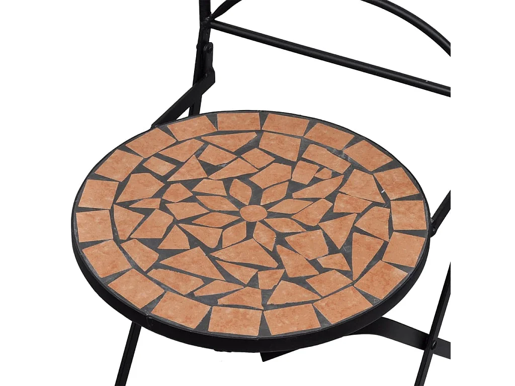 Set da Bistrot 3 pz in Piastrelle di Ceramica Terracotta