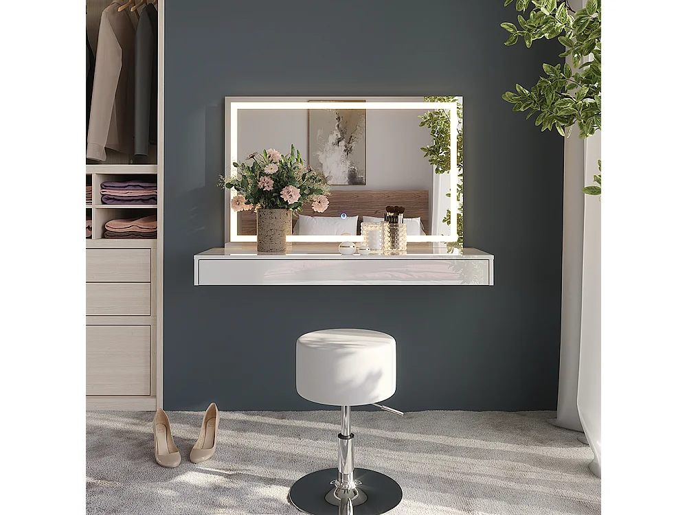 Vanity table white 120x40.1x12 sherry