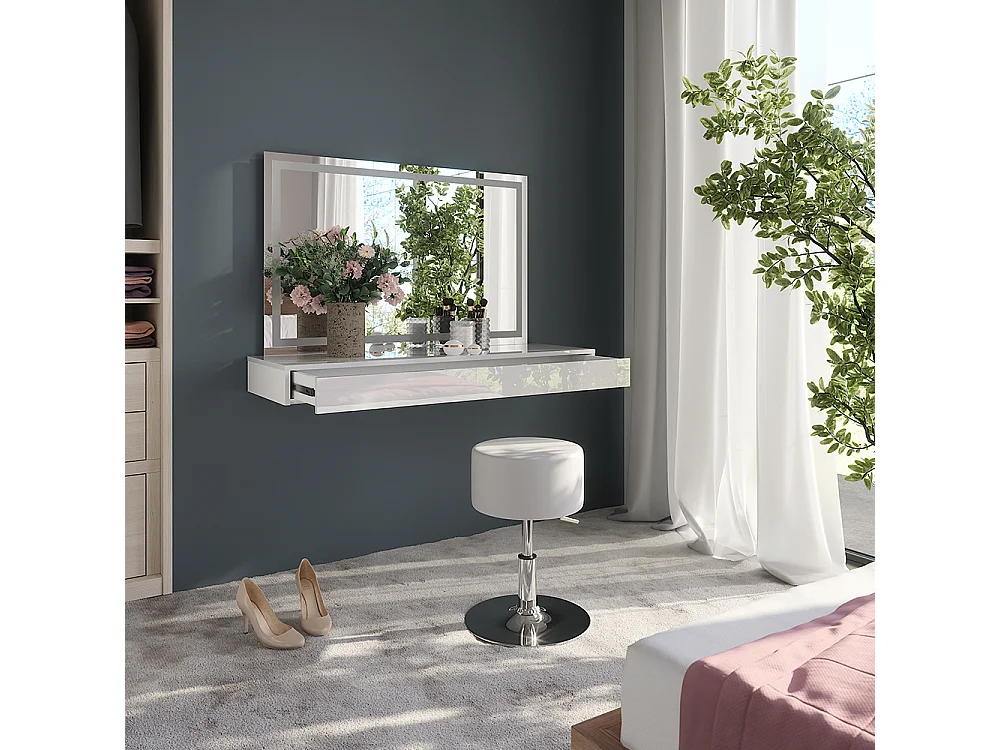 Vanity table white 120x40.1x12 sherry