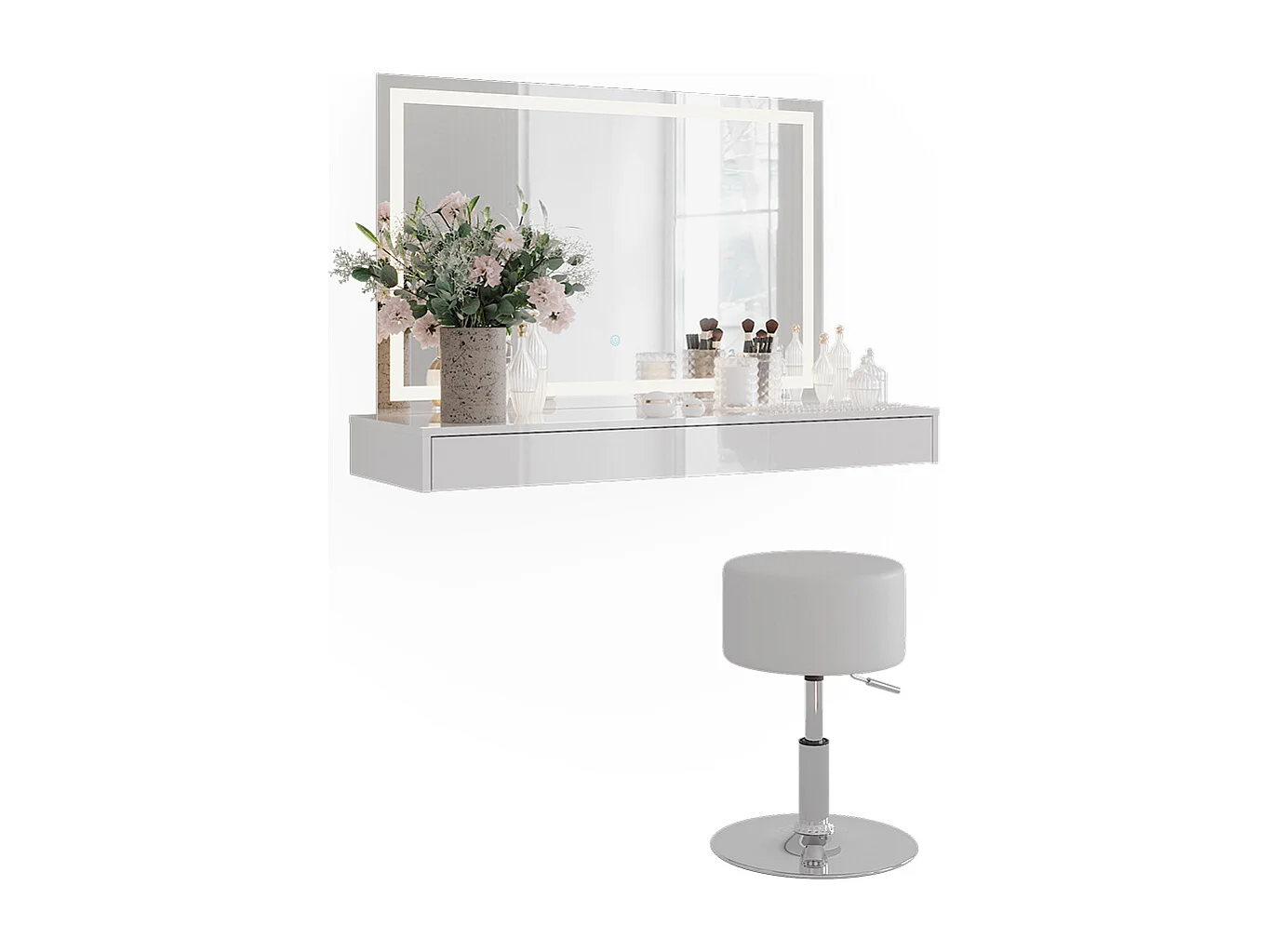 Vanity table white 120x40.1x12 sherry