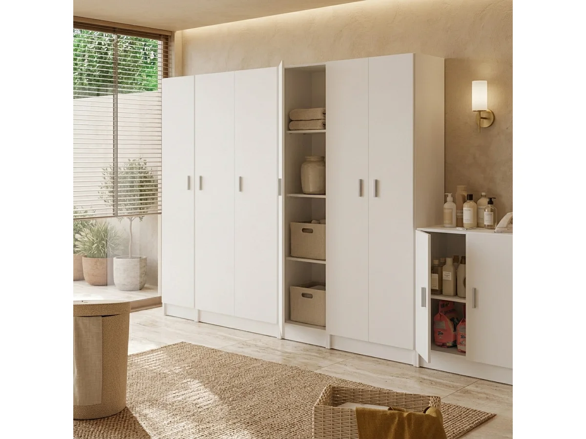 Säule 1 Tür weiß H180 cm - CÉLIAN